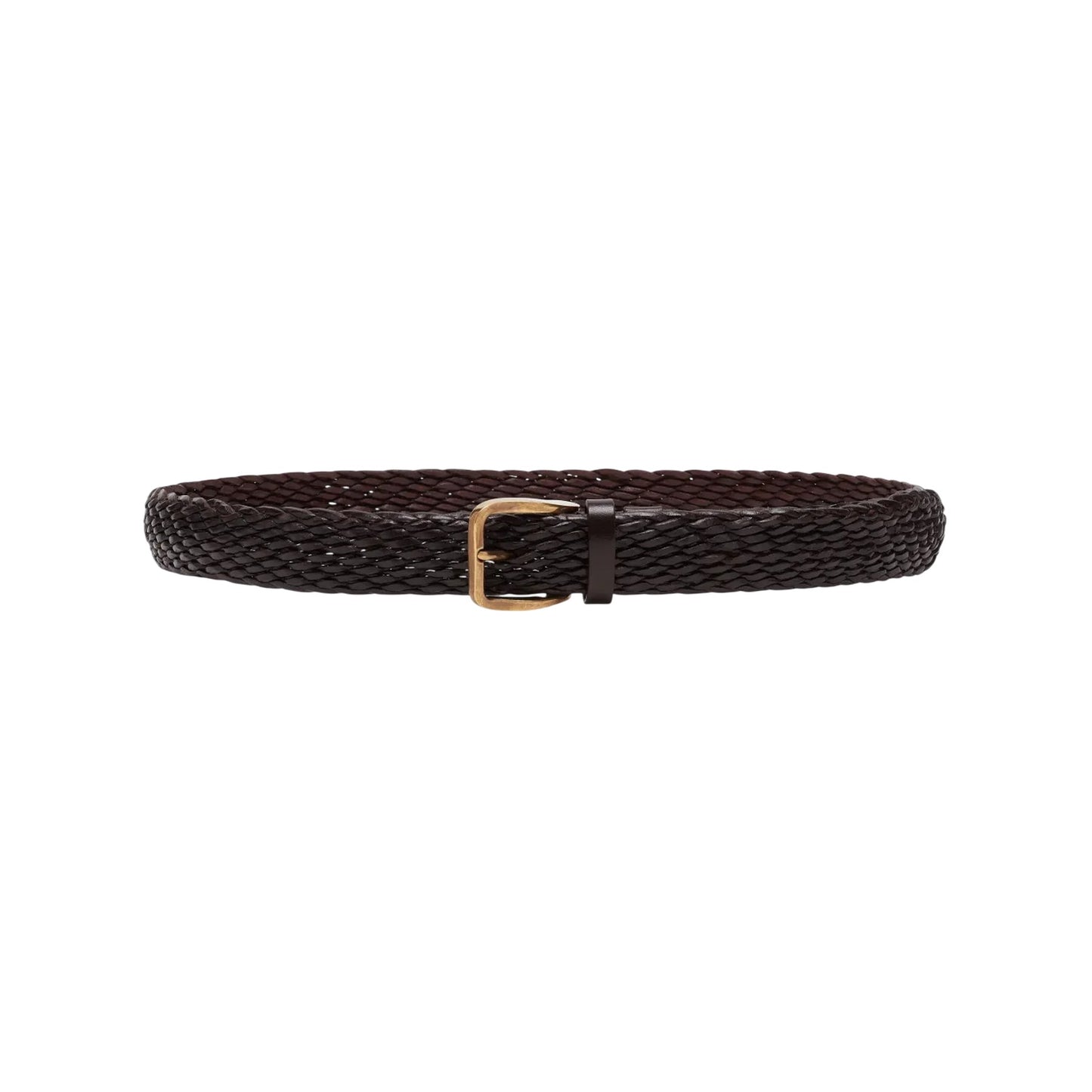 Chocolate - Front - Osprey Mens Dean Plaited Leather Belt