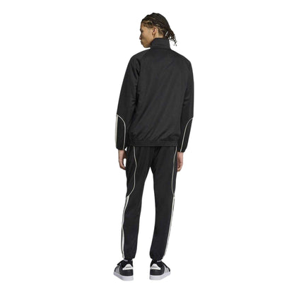 Black-Off White - Back - Adidas Mens Stadium 3 Stripes Funnel Neck Tracksuit