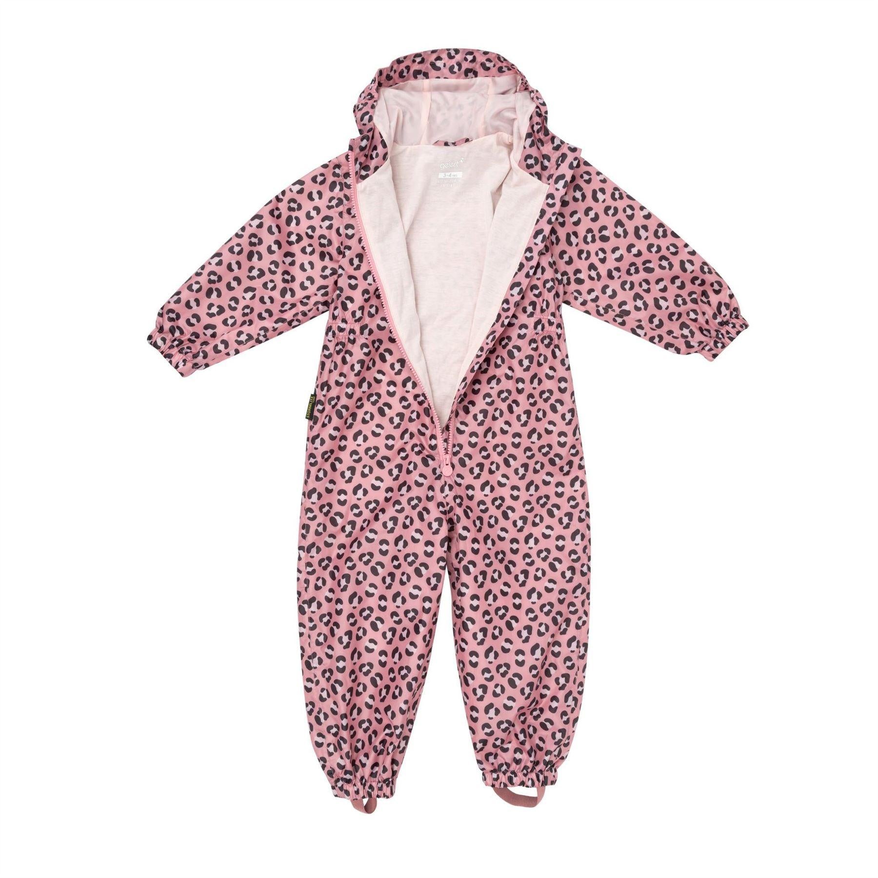 Pink - Side - Gelert Childrens-Kids All-Over Print Rain Suit