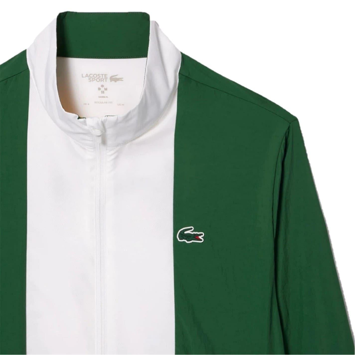 Green-White - Side - Lacoste Mens Daniil Medvedev Zip Neck Tracksuit