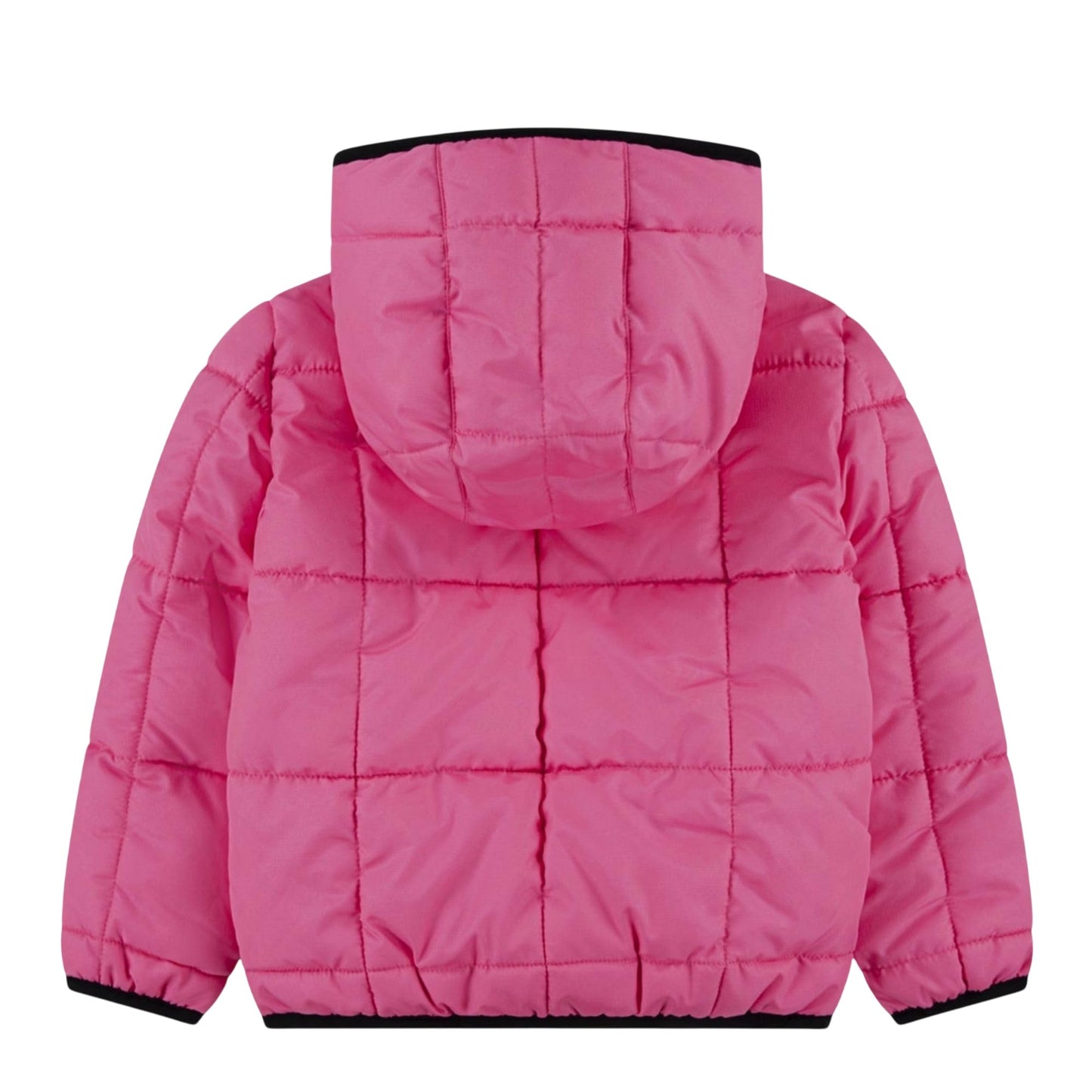 Pink Glow - Back - Nike Childrens-Kids Padded Hooded Regular Puffer Jacket