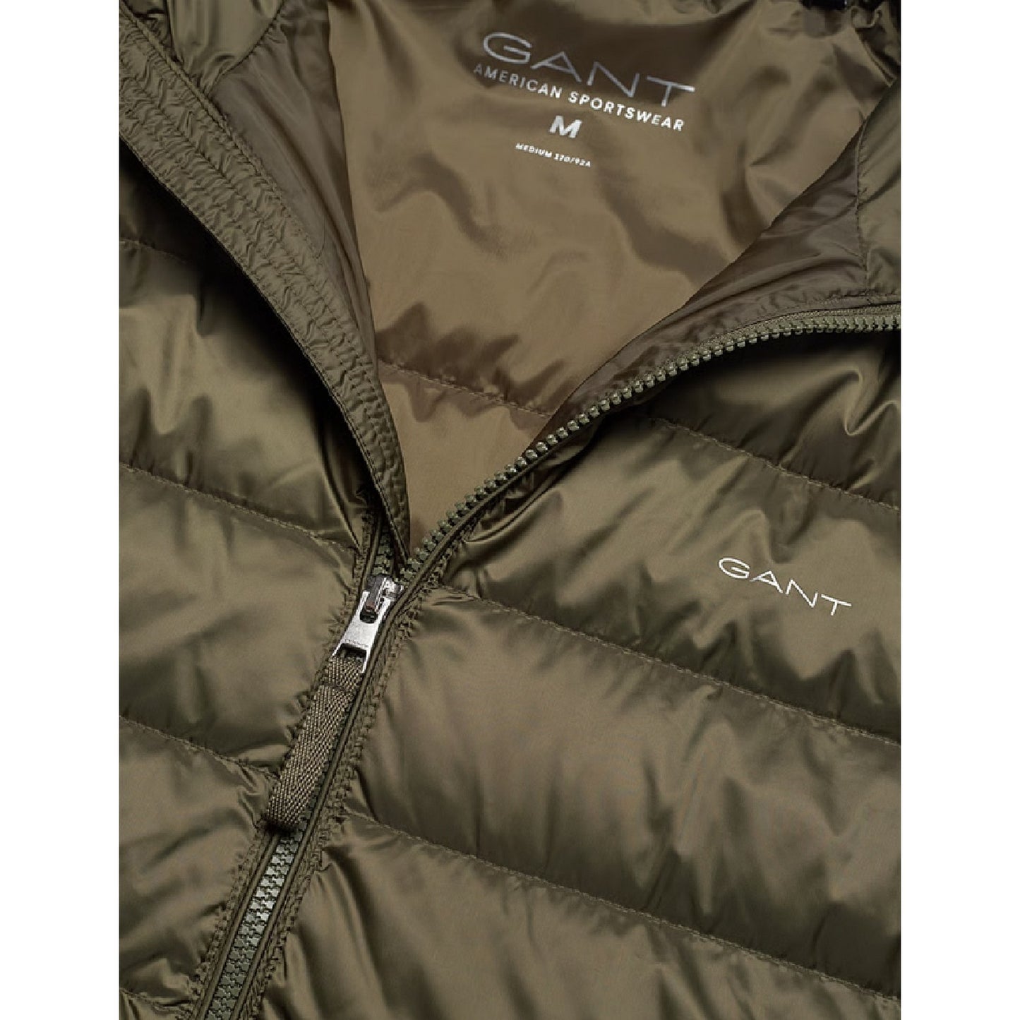 Green - Side - Gant Mens Down Lightweight Gilet