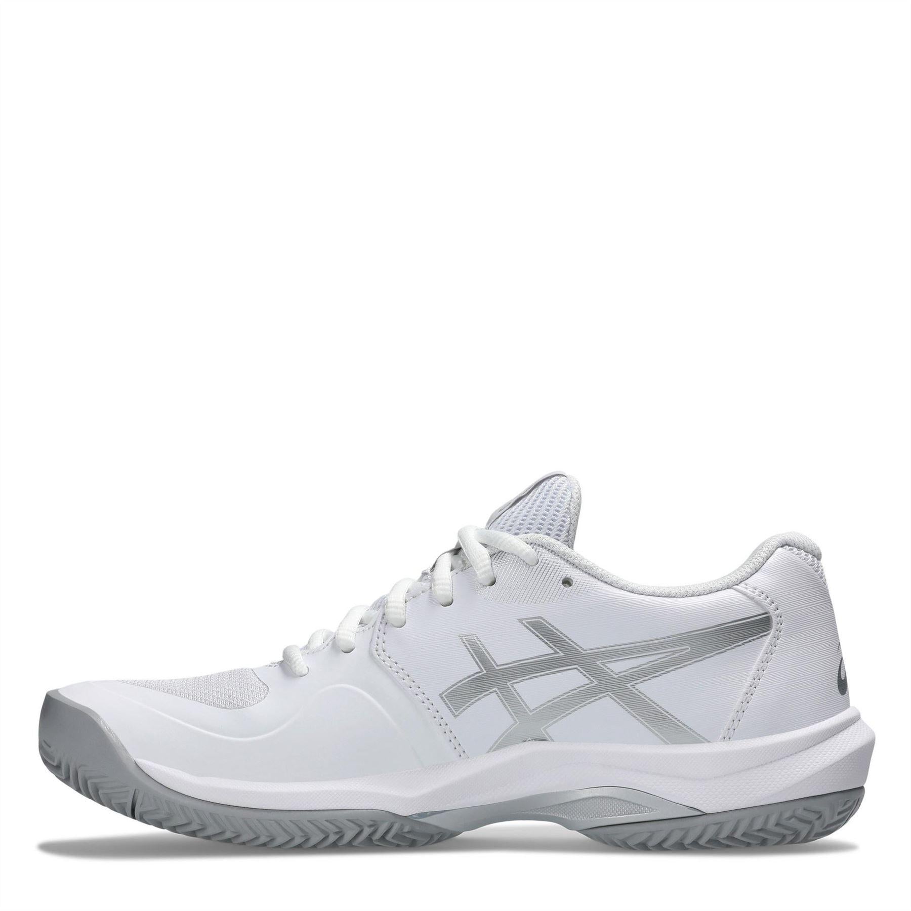 White-Clay - Back - Asics Womens-Ladies Game Tennis Shoes