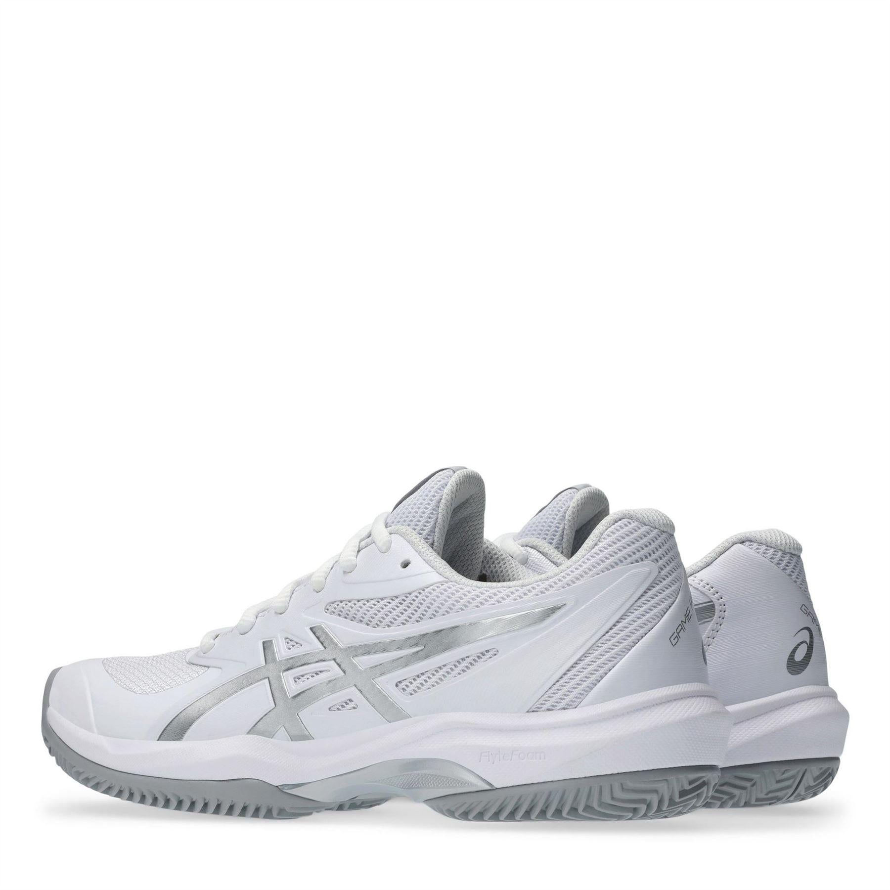 White-Clay - Pack Shot - Asics Womens-Ladies Game Tennis Shoes