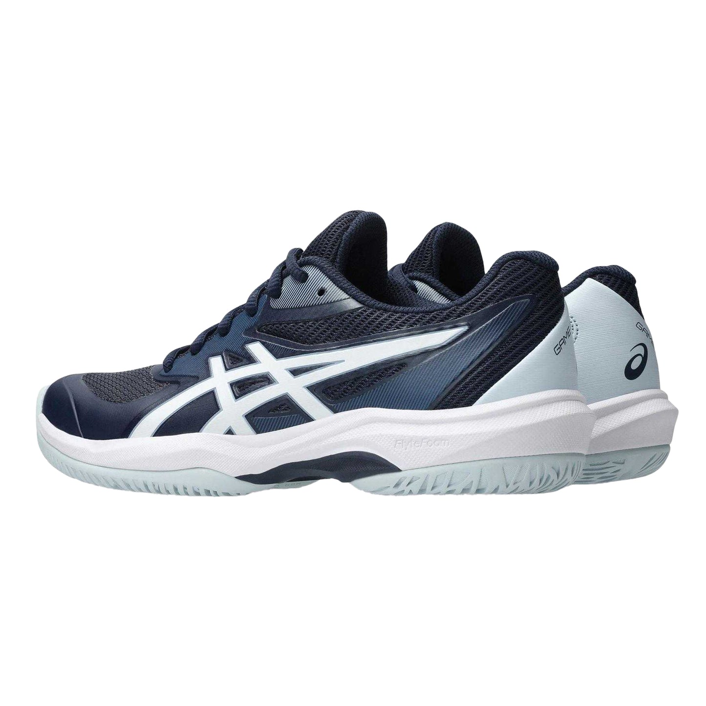 Midnight-White - Back - Asics Womens-Ladies Game Tennis Shoes