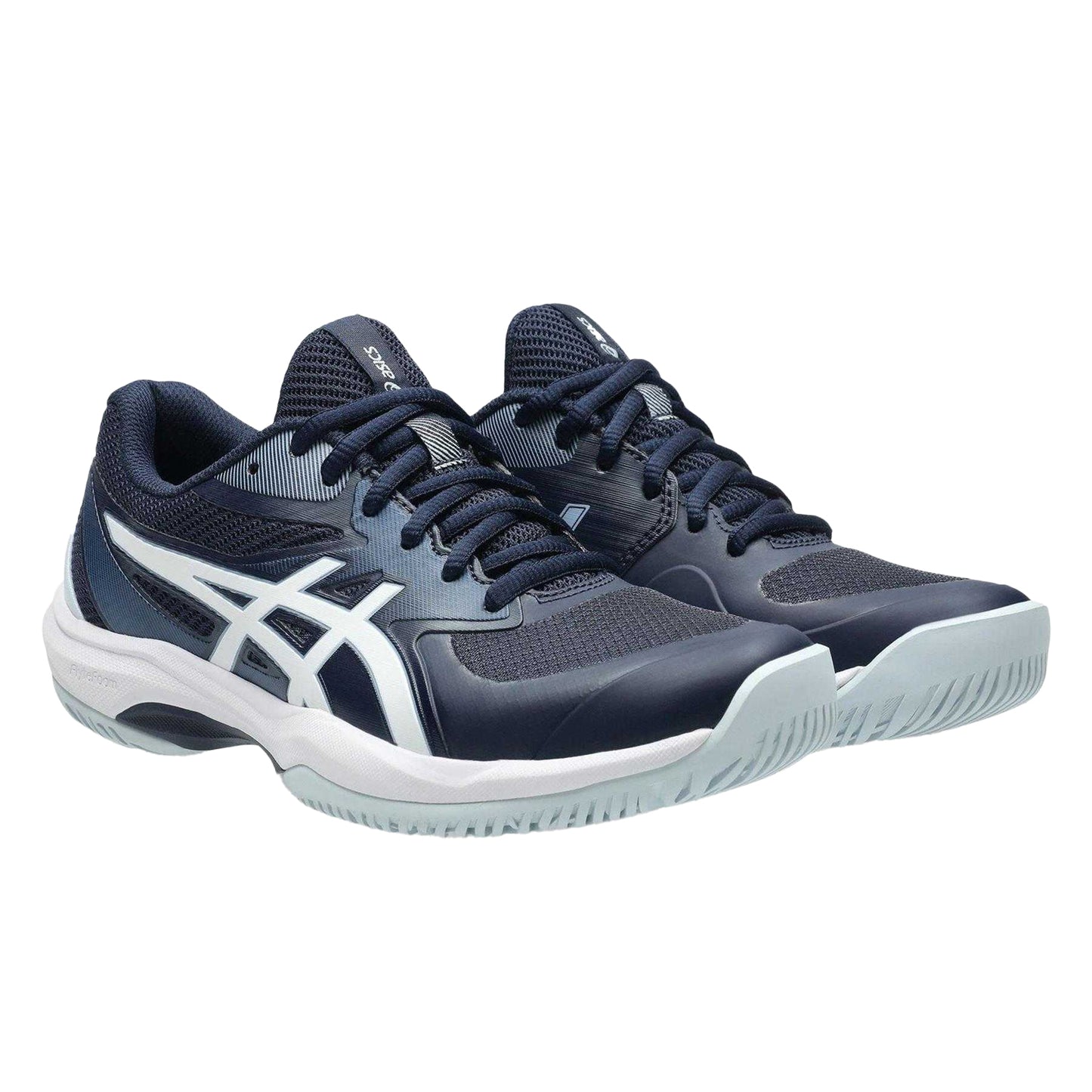 Midnight-White - Pack Shot - Asics Womens-Ladies Game Tennis Shoes