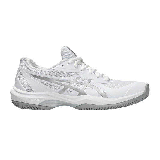 White-Silver - Front - Asics Womens-Ladies Game Tennis Shoes