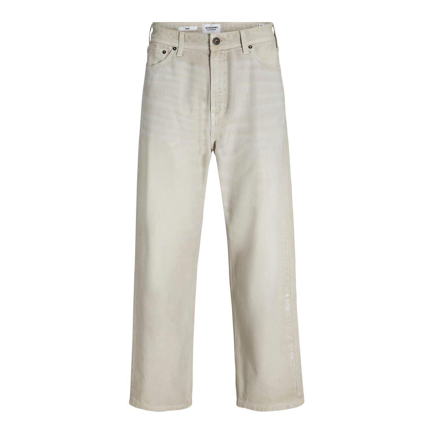 Moonbeam - Front - Jack And Jones Mens Alex Wide Leg Chinos