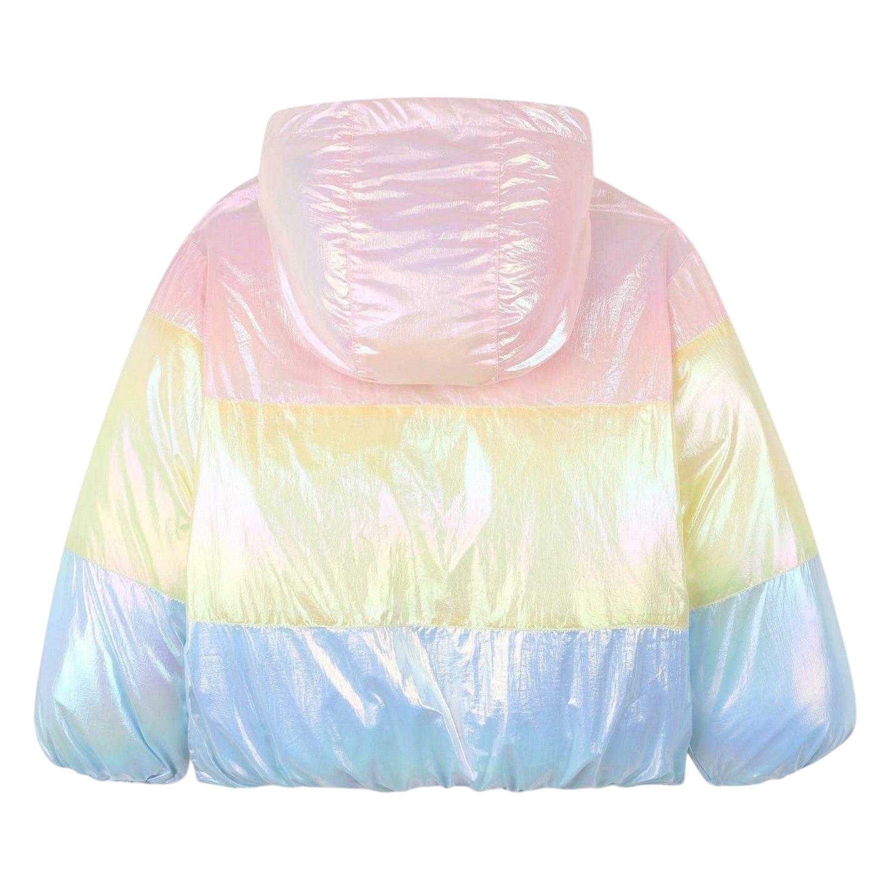 Multicoloured - Back - Billieblush Childrens-Kids Colour Block Regular Puffer Jacket