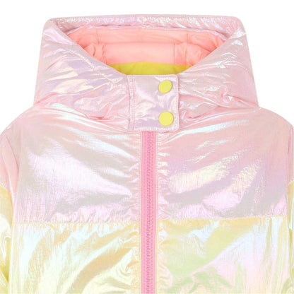 Multicoloured - Side - Billieblush Childrens-Kids Colour Block Regular Puffer Jacket