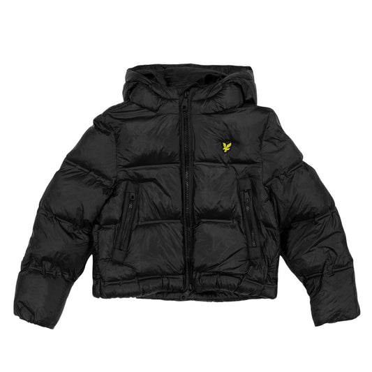 Jet Black - Front - Lyle & Scott Childrens-Kids Plain Puffer Jacket