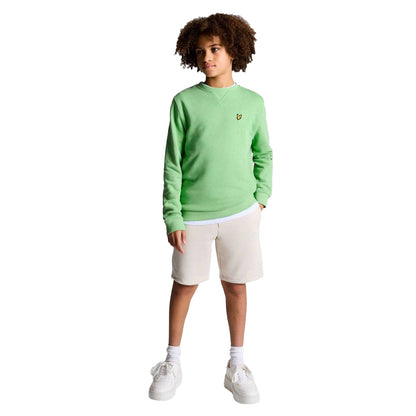 Green - Side - Lyle & Scott Childrens-Kids Crew Neck Sweatshirt