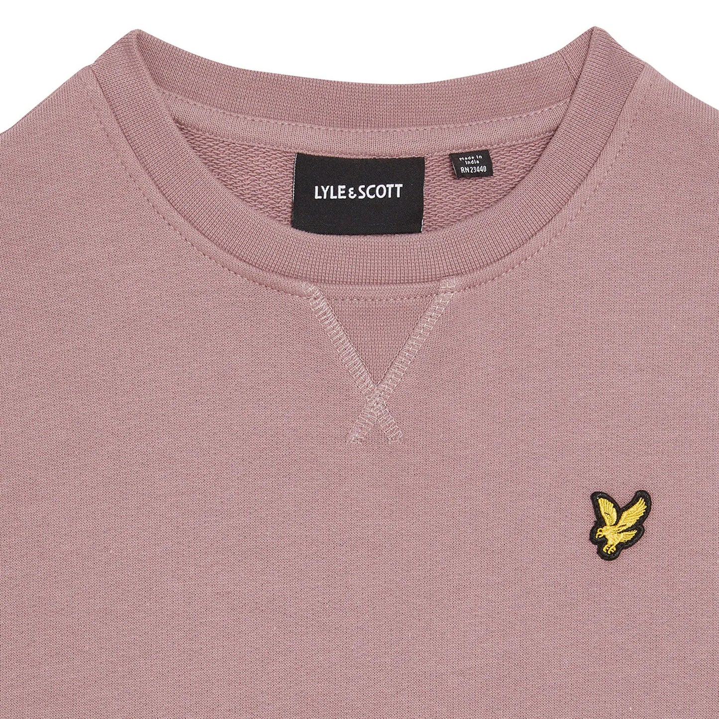 Pink - Side - Lyle & Scott Childrens-Kids Crew Neck Sweatshirt