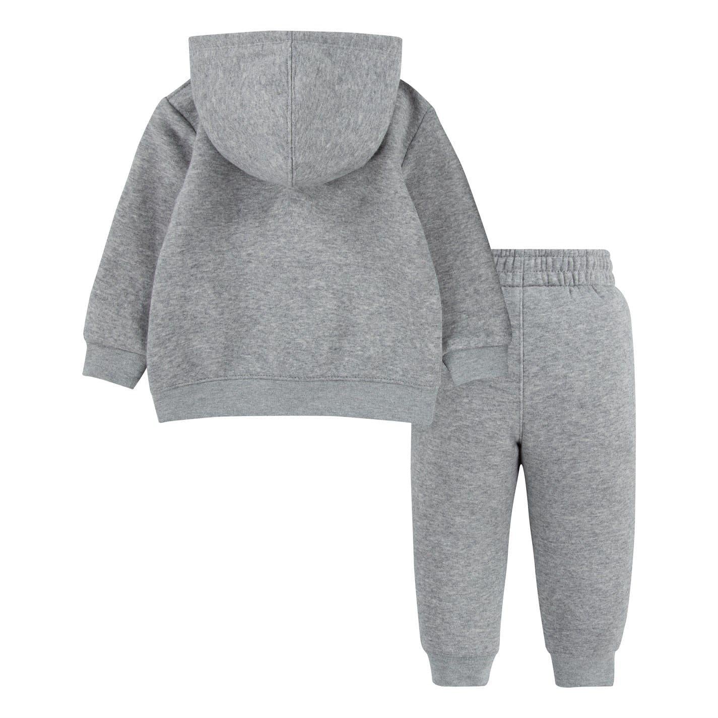 Grey - Back - Nike Baby Swoosh Fleece Tracksuit