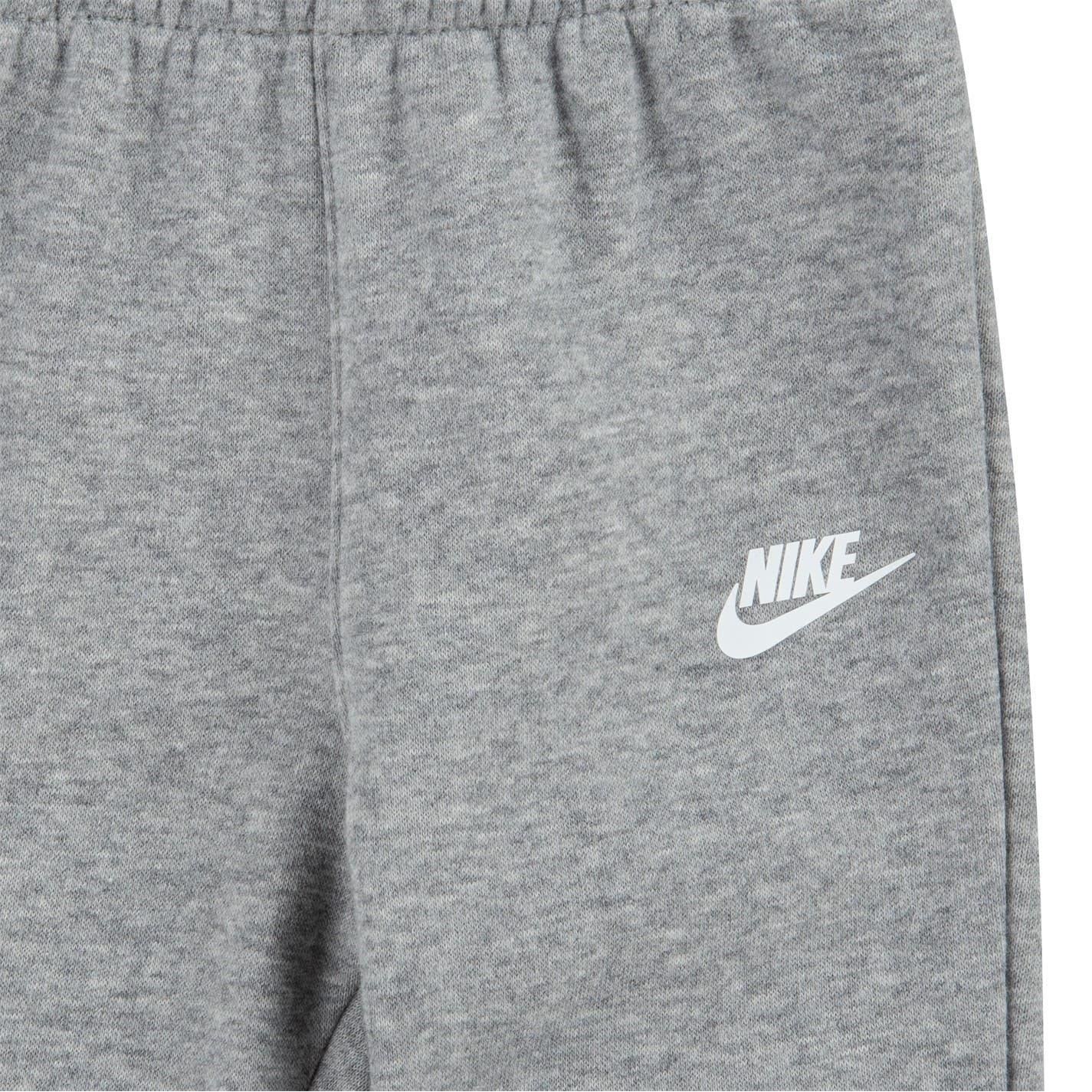 Grey - Side - Nike Baby Swoosh Fleece Tracksuit