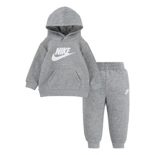 Grey - Front - Nike Baby Swoosh Fleece Tracksuit