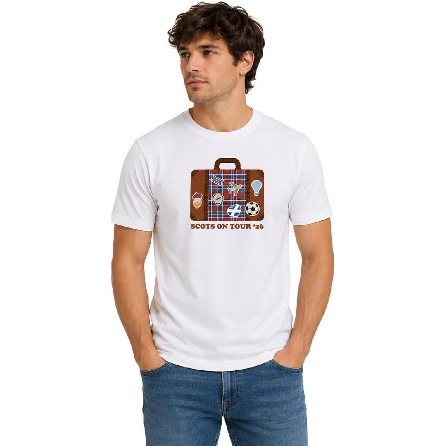 White - Lifestyle - AWD Unisex Adult Scotland T-Shirt