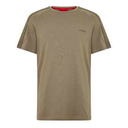 Beige - Front - Hugo Mens Logo Taped T-Shirt