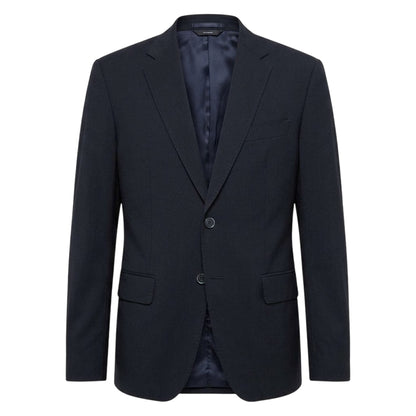Dark Blue - Front - Boss Mens Solid Chest Pocket Suit Jacket