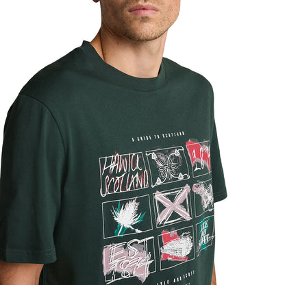 Green - Side - Lyle & Scott Mens A Guide To Scotland Graphic T-Shirt