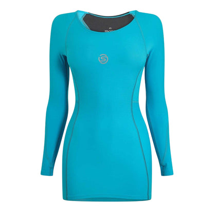 Blue - Front - Skins Womens-Ladies Series-3 Base Layer Top