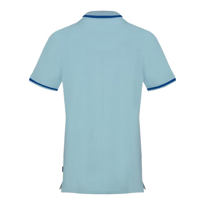 Blue Cielo - Back - Aquascutum Mens Embroidered Patch Polo Shirt