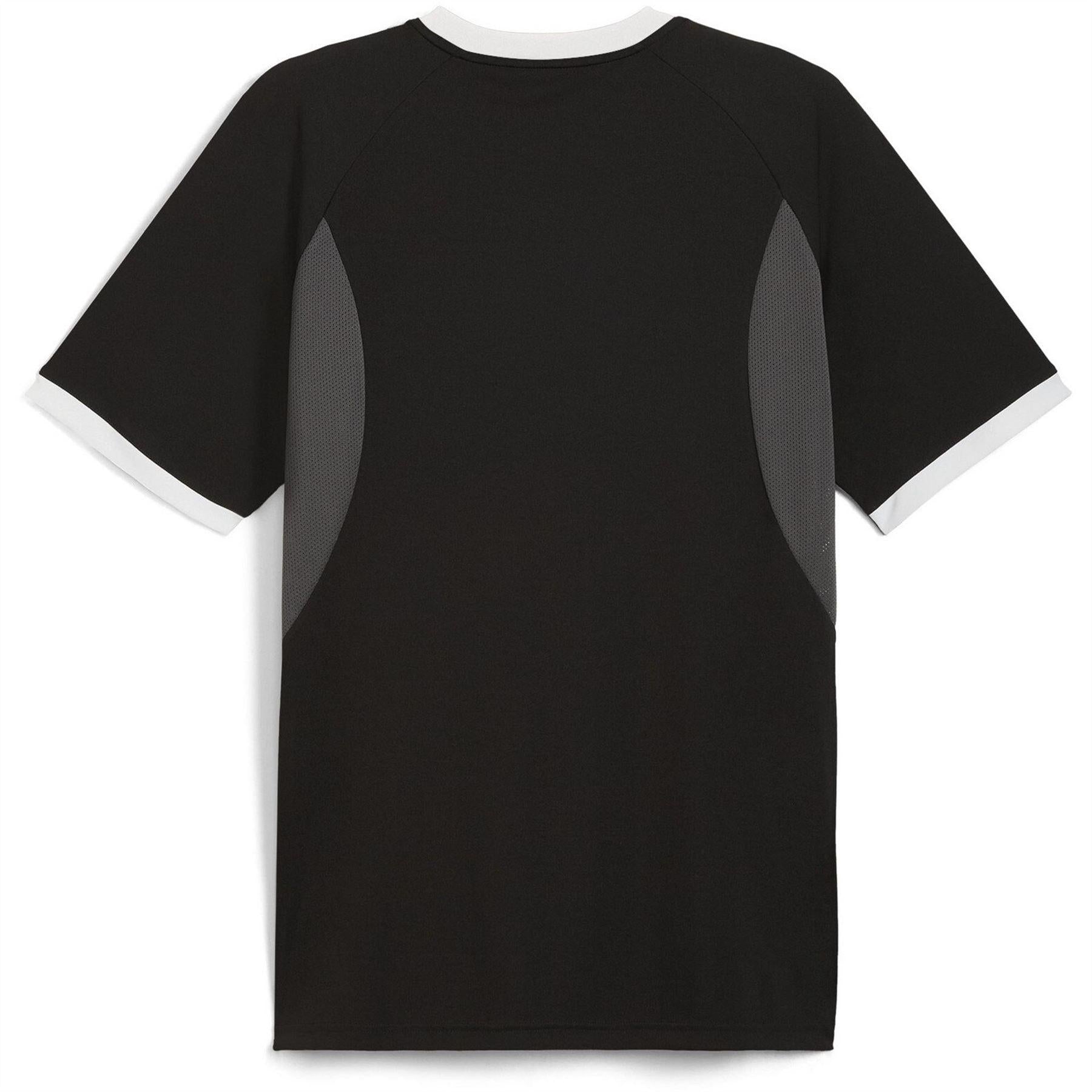 Black-White-Ash - Back - Puma Mens Individualliga Tailored T-Shirt