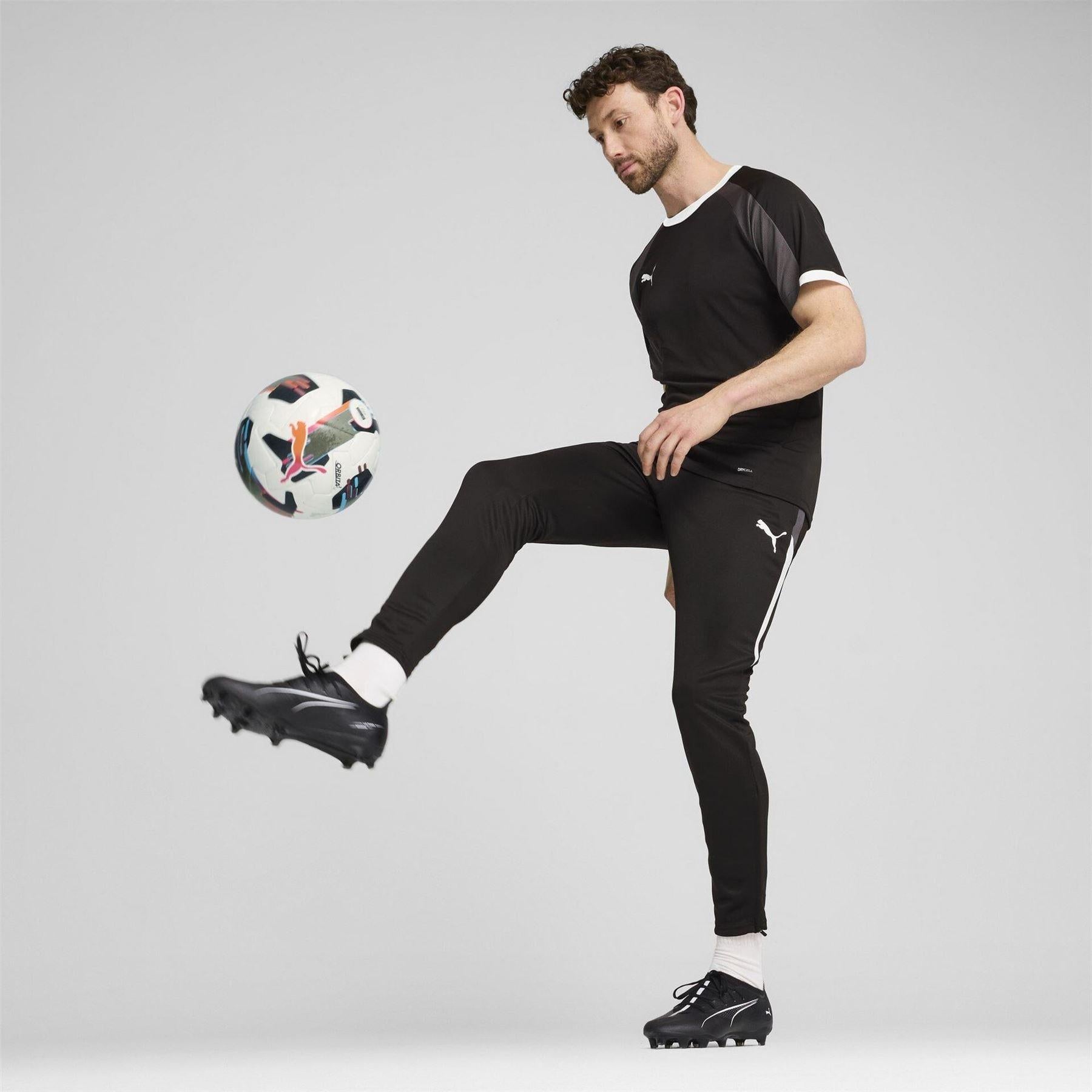 Black-White-Ash - Pack Shot - Puma Mens Individualliga Tailored T-Shirt