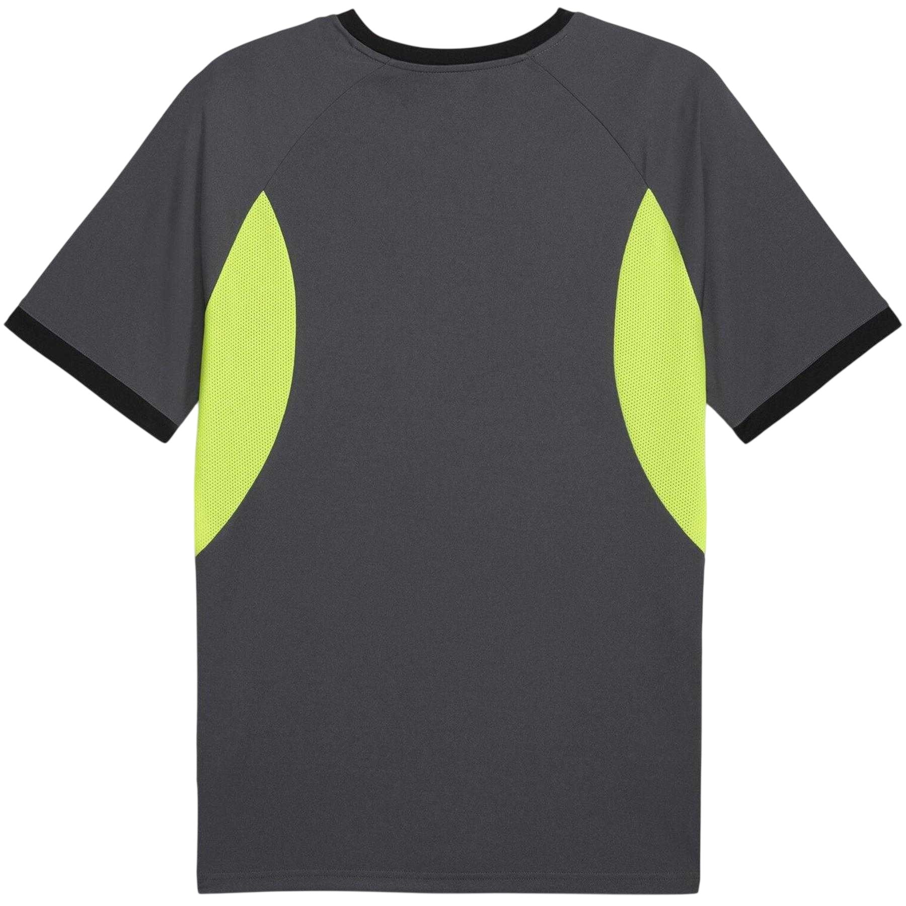 Grey-Yellow - Back - Puma Mens Individualliga Tailored T-Shirt