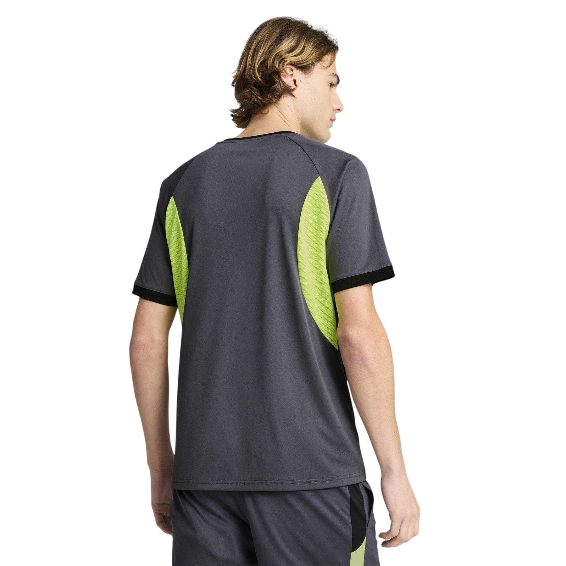 Grey-Yellow - Side - Puma Mens Individualliga Tailored T-Shirt