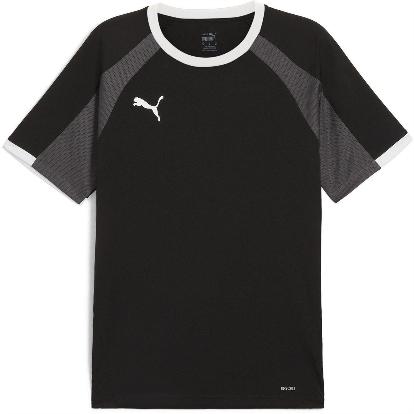 Black-White-Ash - Front - Puma Mens Individualliga Tailored T-Shirt