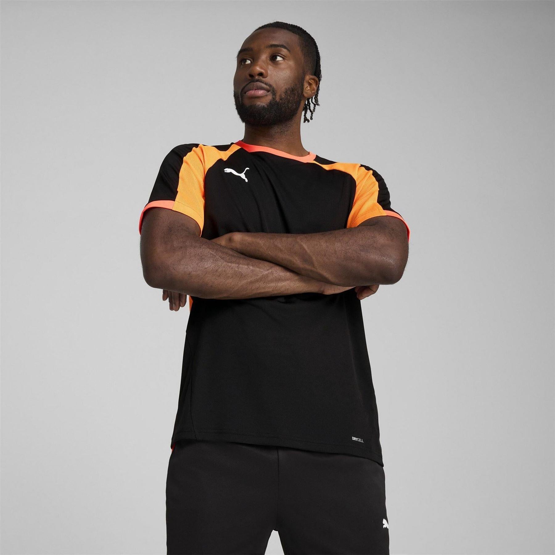 Black-Fire - Side - Puma Mens Individualliga Tailored T-Shirt