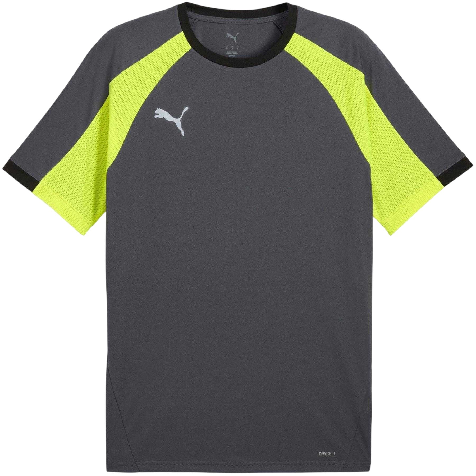 Grey-Yellow - Front - Puma Mens Individualliga Tailored T-Shirt