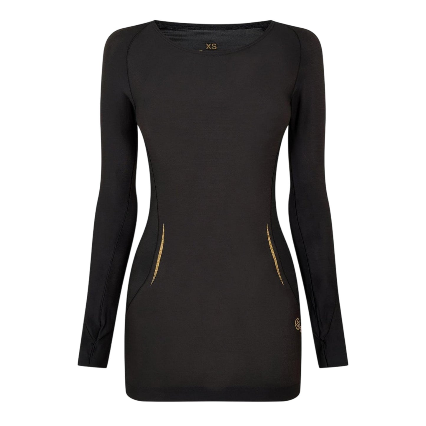 Black - Front - Skins Womens-Ladies A400 Performance Base Layer Top