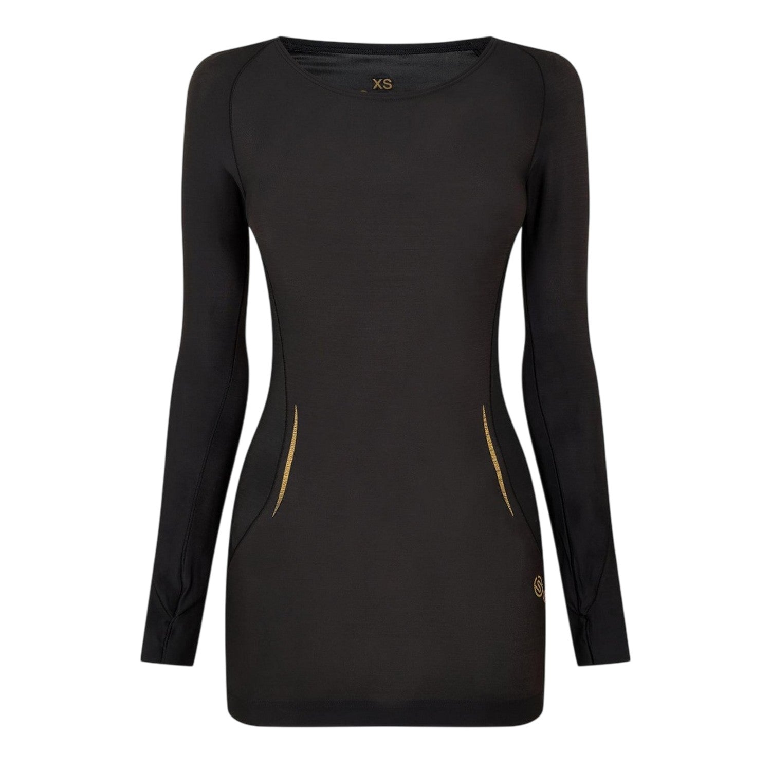 Black - Front - Skins Womens-Ladies A400 Performance Base Layer Top