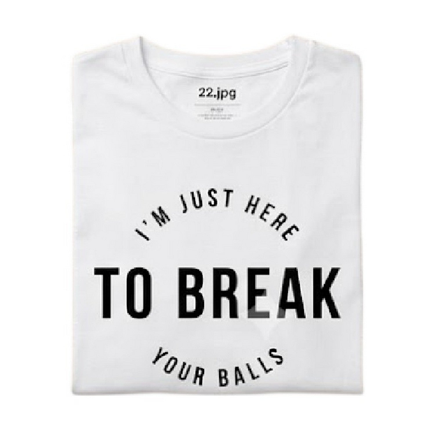 White - Back - AWD Unisex Adult Printed Cotton Snooker T-Shirt