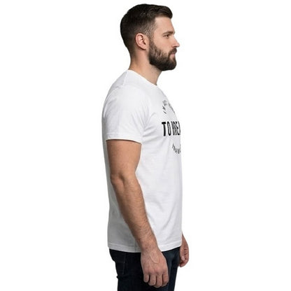 White - Side - AWD Unisex Adult Printed Cotton Snooker T-Shirt