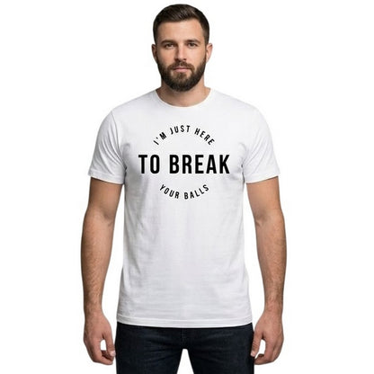White - Lifestyle - AWD Unisex Adult Printed Cotton Snooker T-Shirt