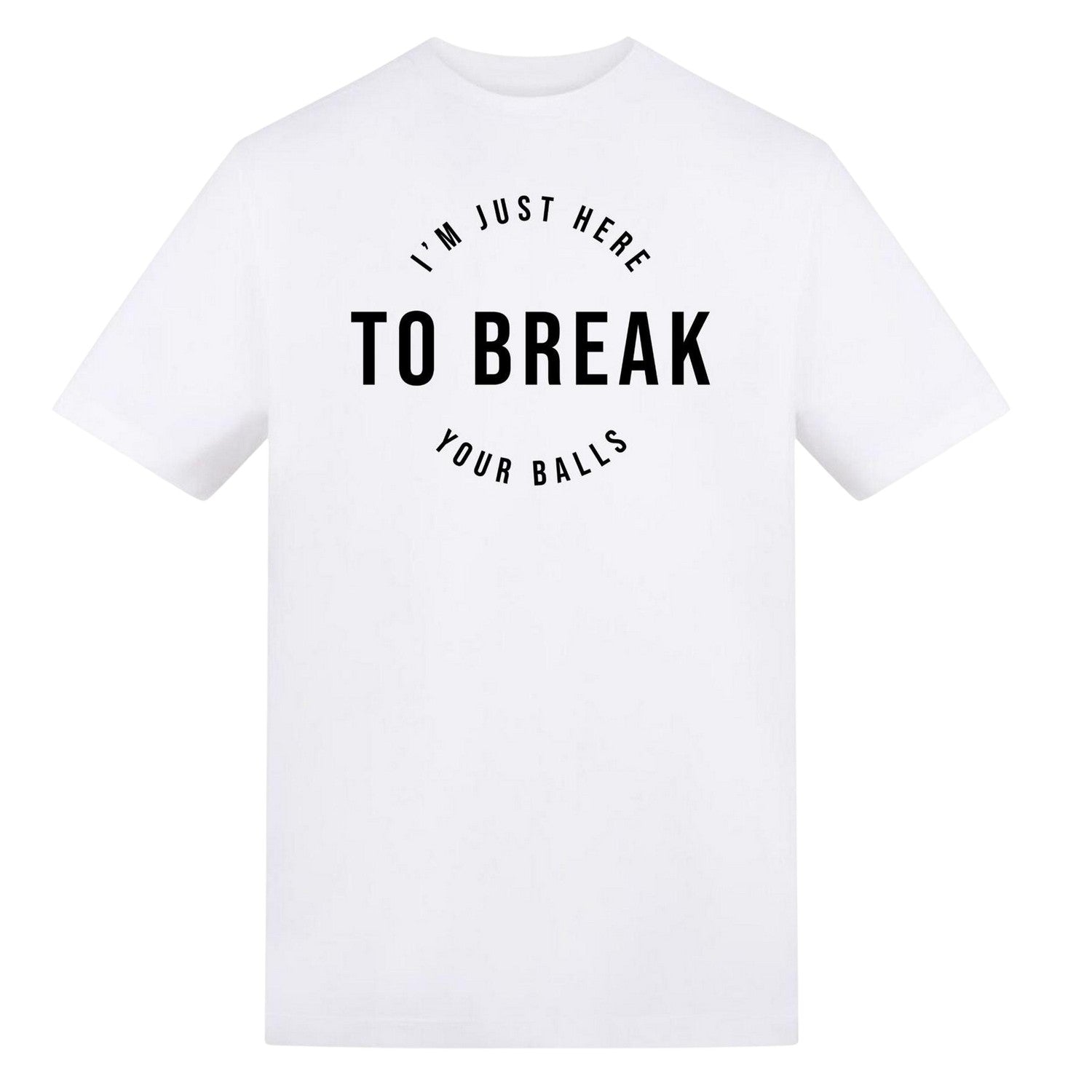 White - Front - AWD Unisex Adult Printed Cotton Snooker T-Shirt
