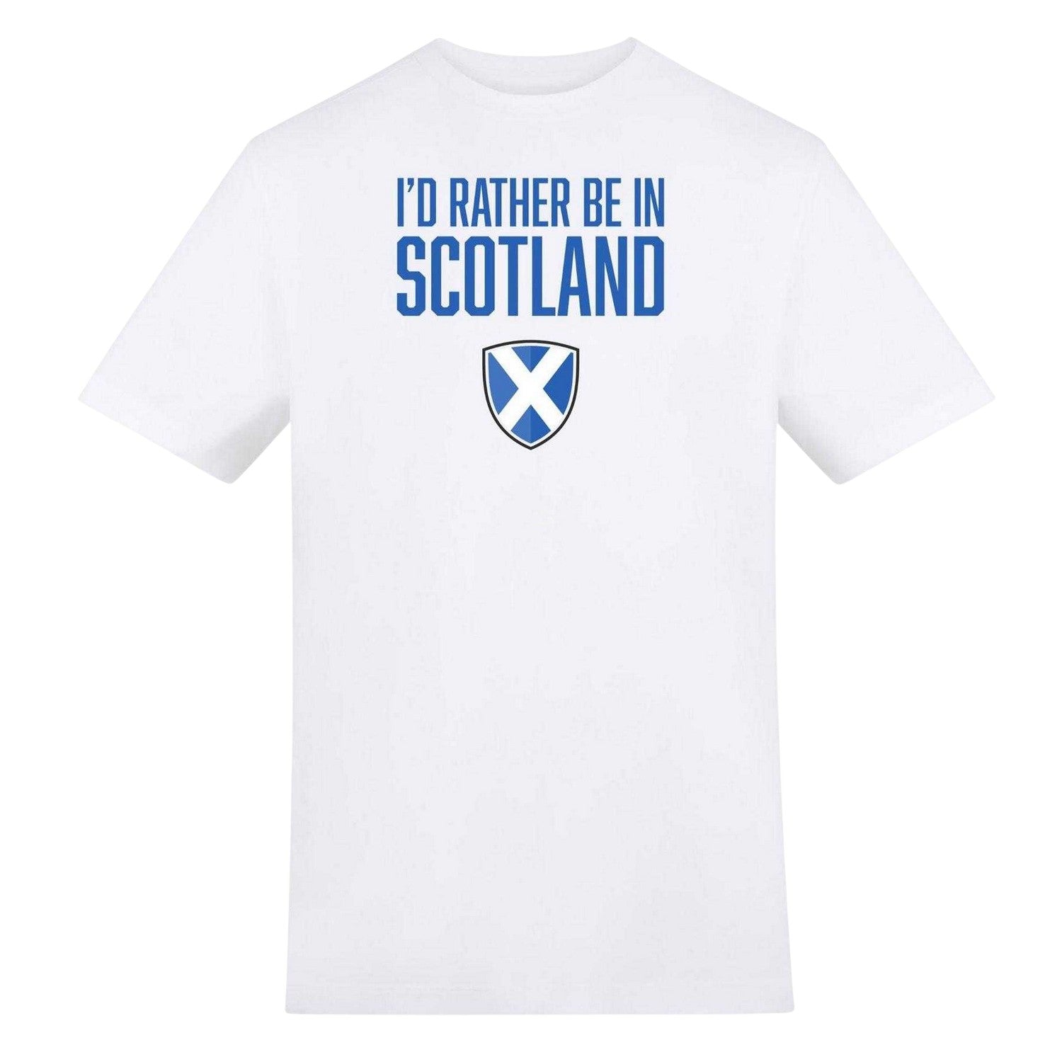 White - Front - AWD Mens Rather Be Scotland T-Shirt