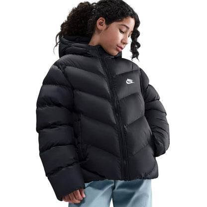 Black - Side - Nike Childrens-Kids NSW Padded Jacket