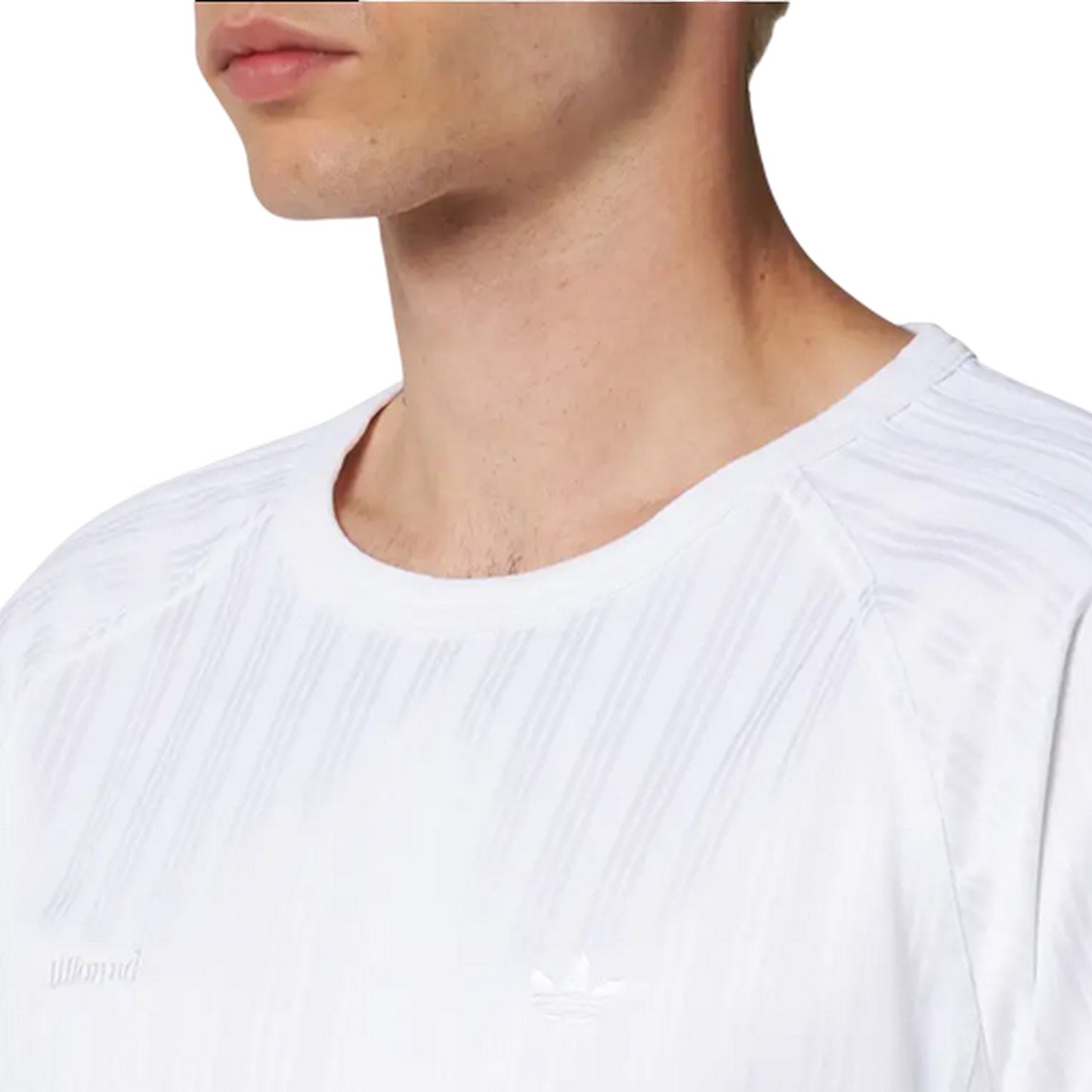 White - Side - Adidas Mens JJJJound Tonal Football Jersey