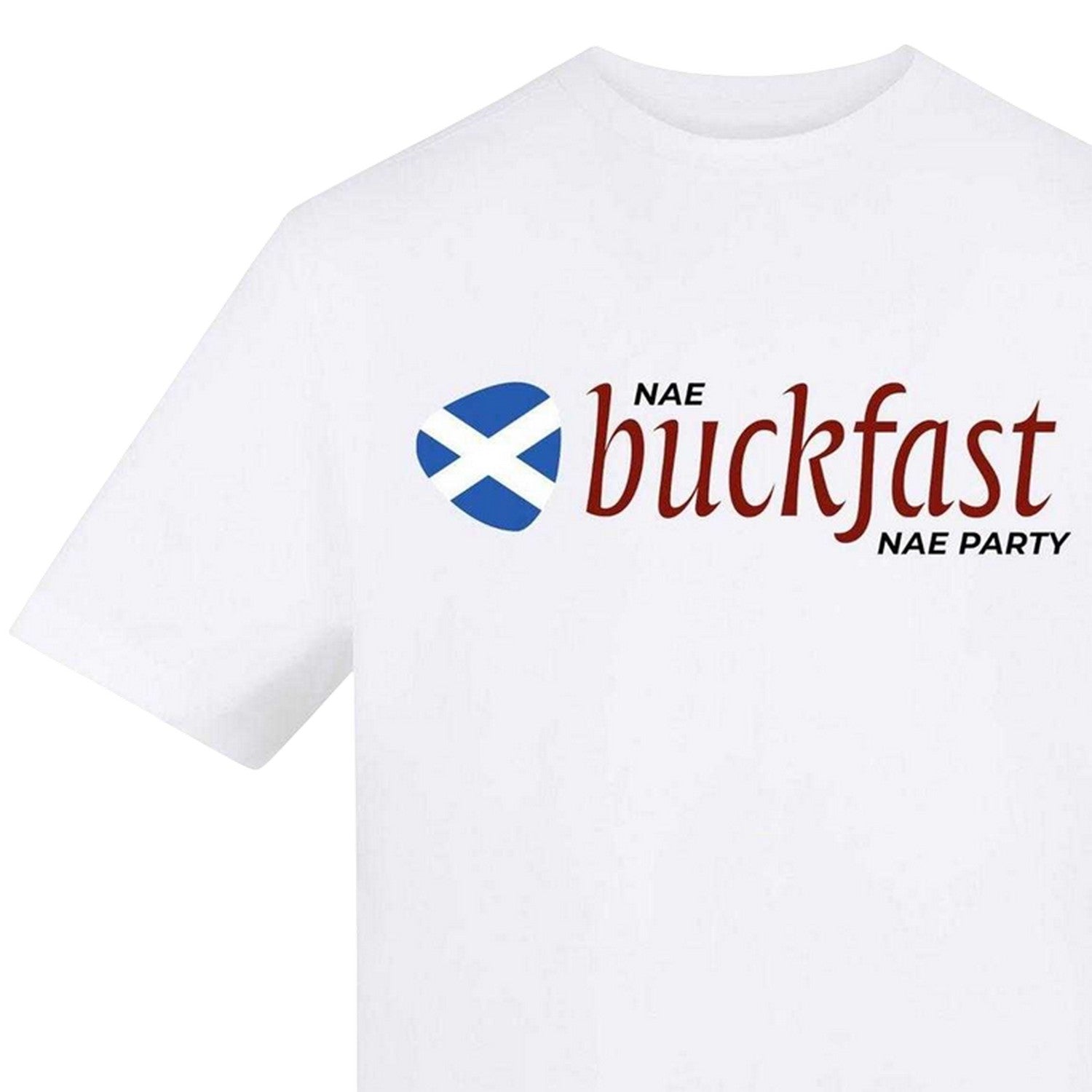 White - Side - AWD Unisex Adult Nae Buck Scotland T-Shirt