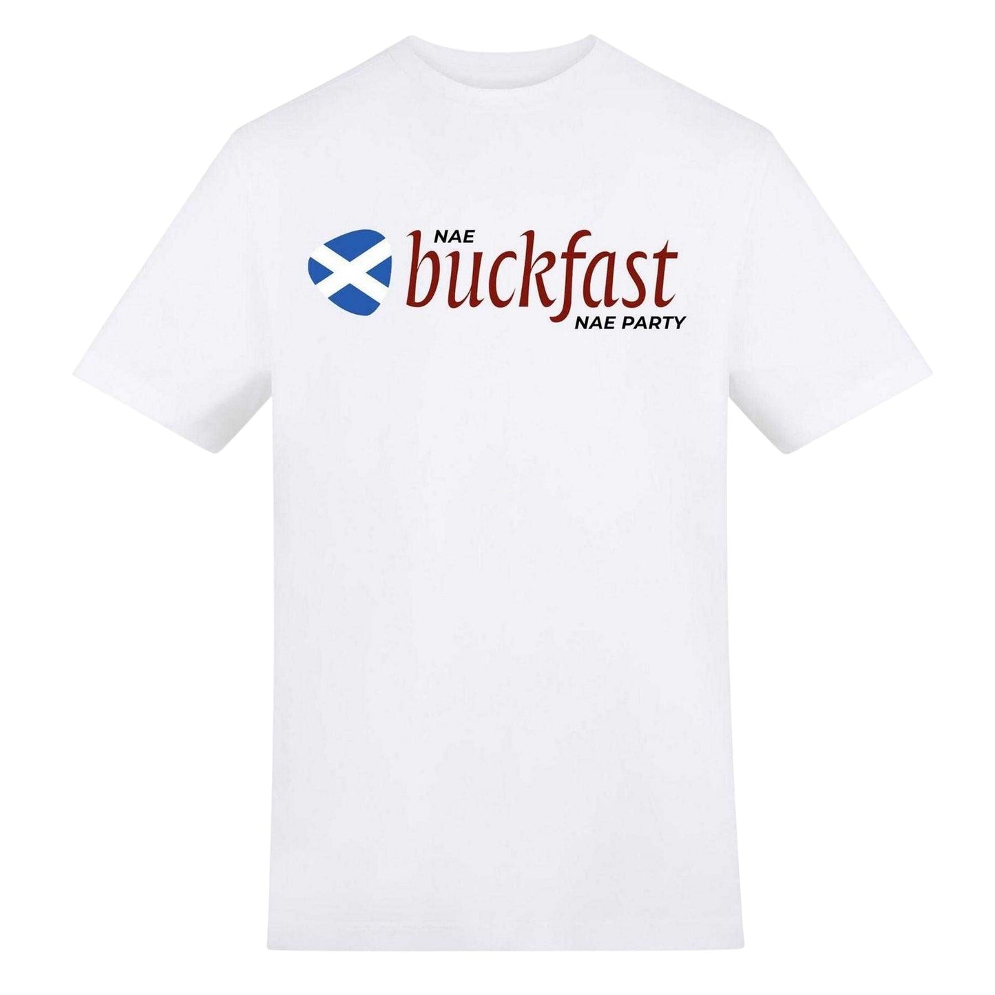 White - Front - AWD Unisex Adult Nae Buck Scotland T-Shirt