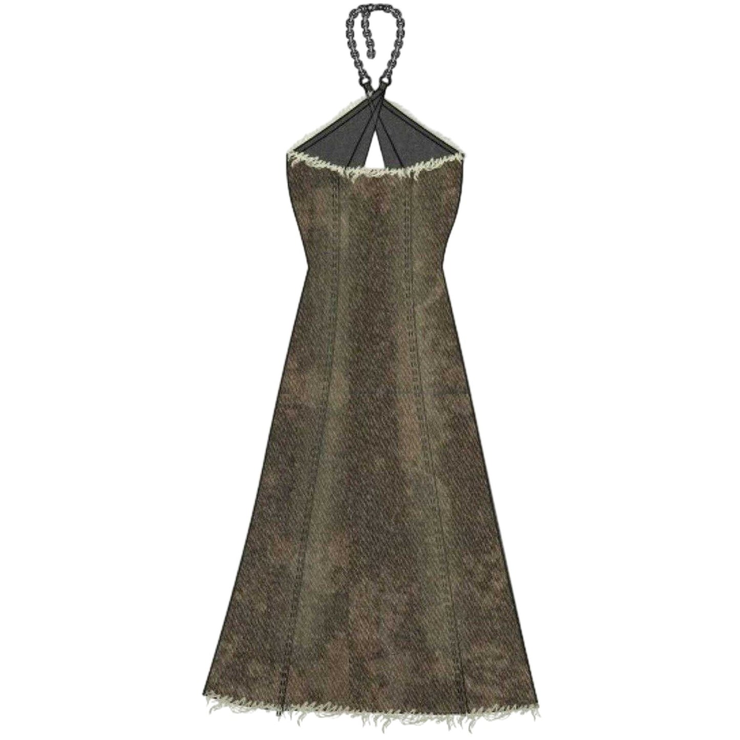 Brown - Back - The Ragged Priest Womens-Ladies Deity Halter Neck Top