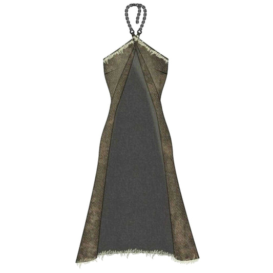 Brown - Front - The Ragged Priest Womens-Ladies Deity Halter Neck Top