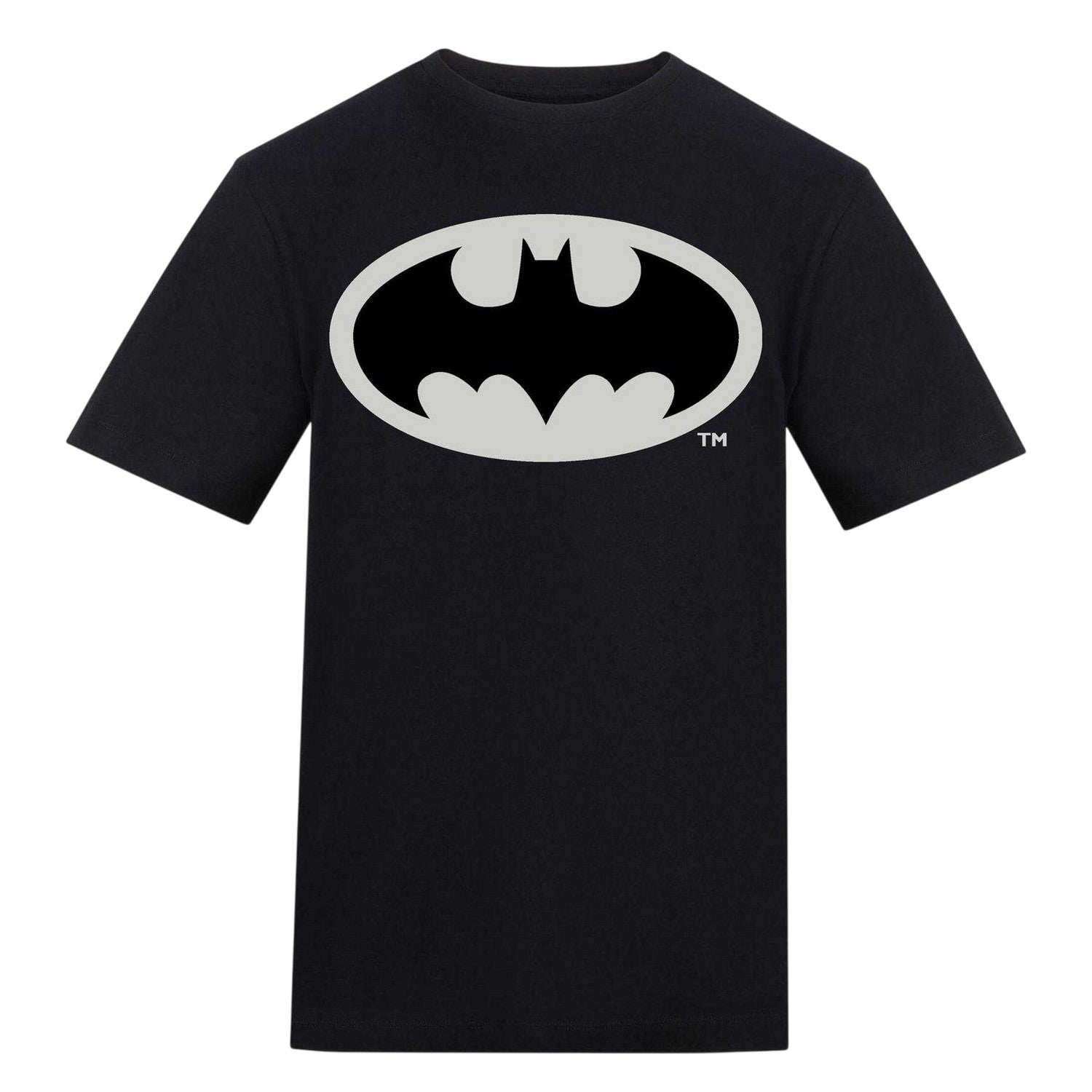 Black - Front - Batman Unisex Adult Logo T-Shirt