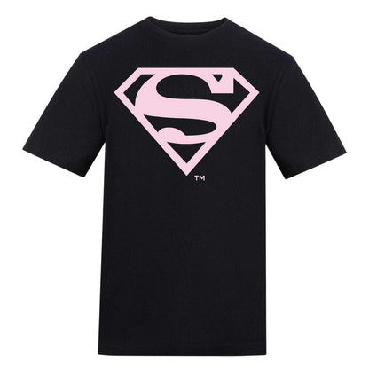 Black - Front - Superman Unisex Adult Logo T-Shirt