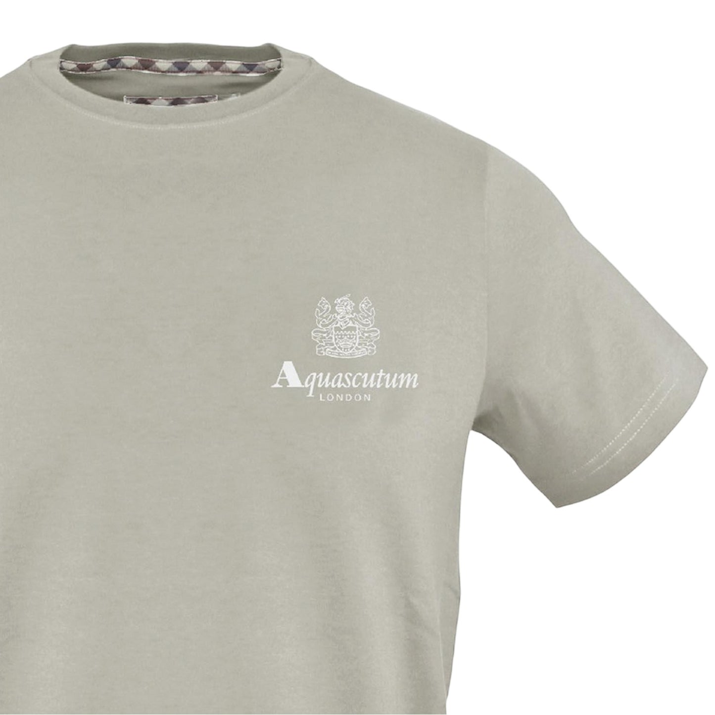 Grey - Side - Aquascutum Mens Printed T-Shirt