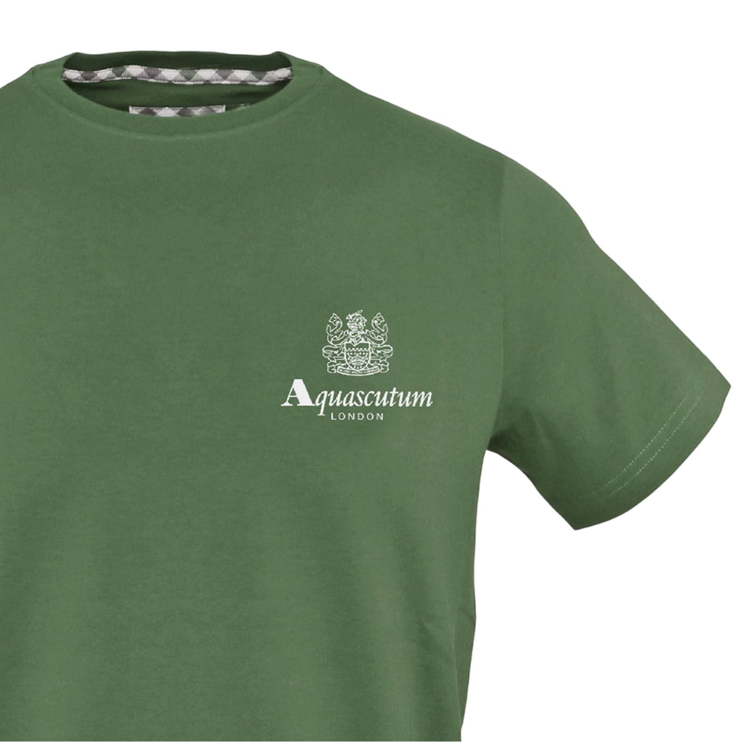 Military Green - Side - Aquascutum Mens Printed T-Shirt